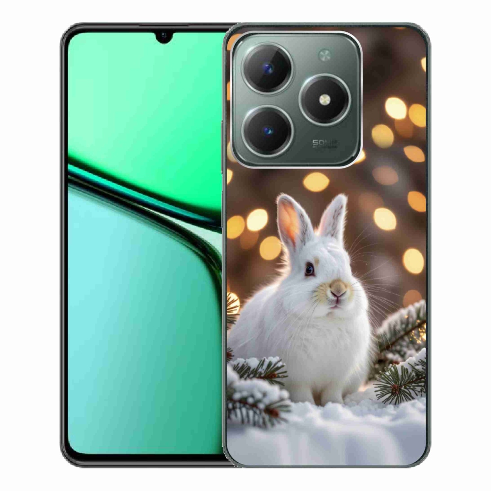Gelový kryt mmCase na Realme C61 - bílý zajíc