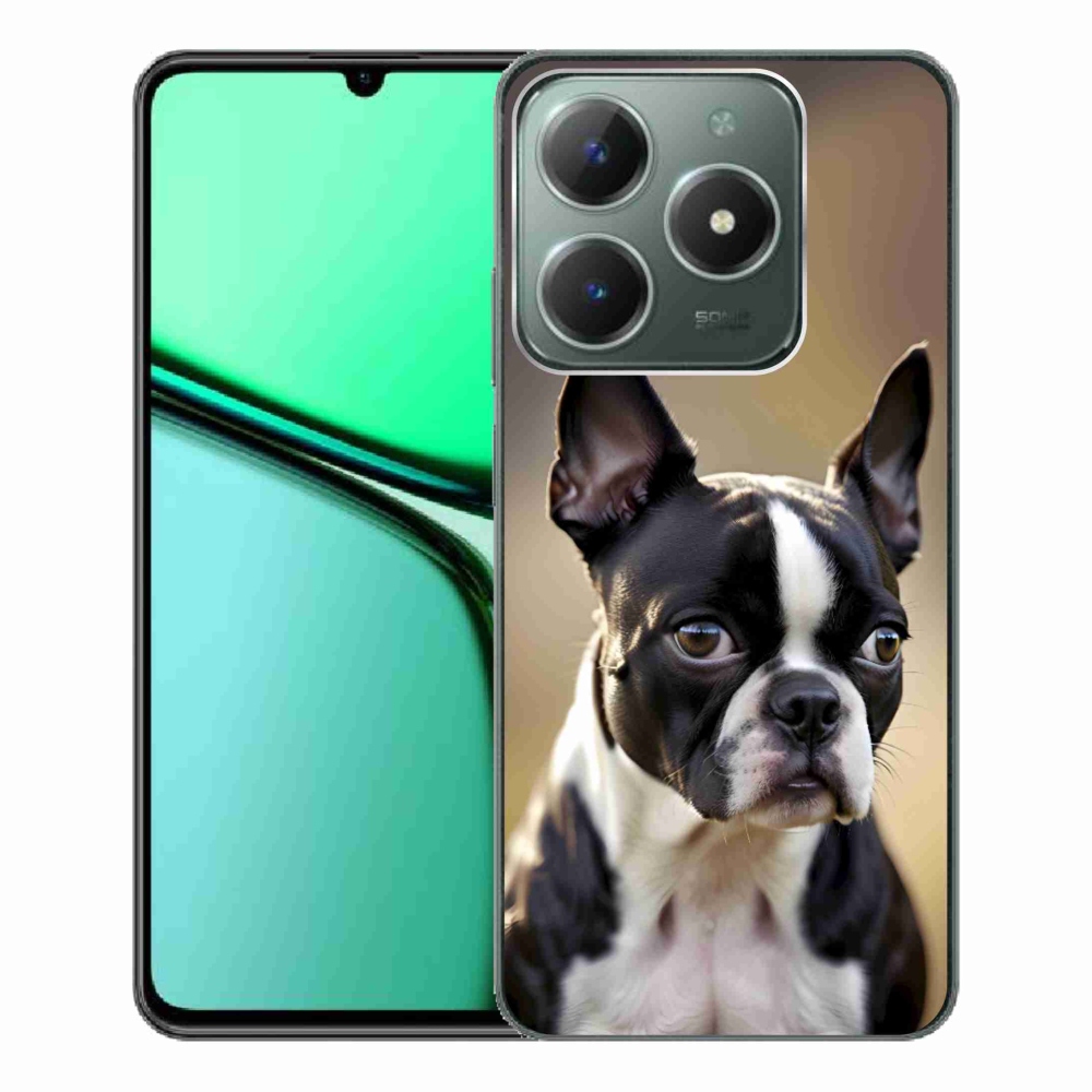 Gelový kryt mmCase na Realme C61 - bostonský teriér