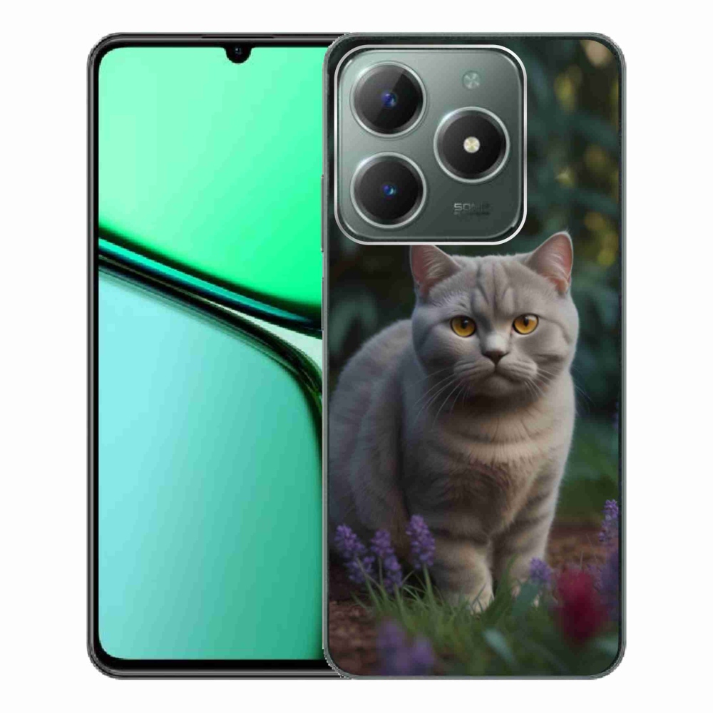 Gelový kryt mmCase na Realme C61 - britská kočka