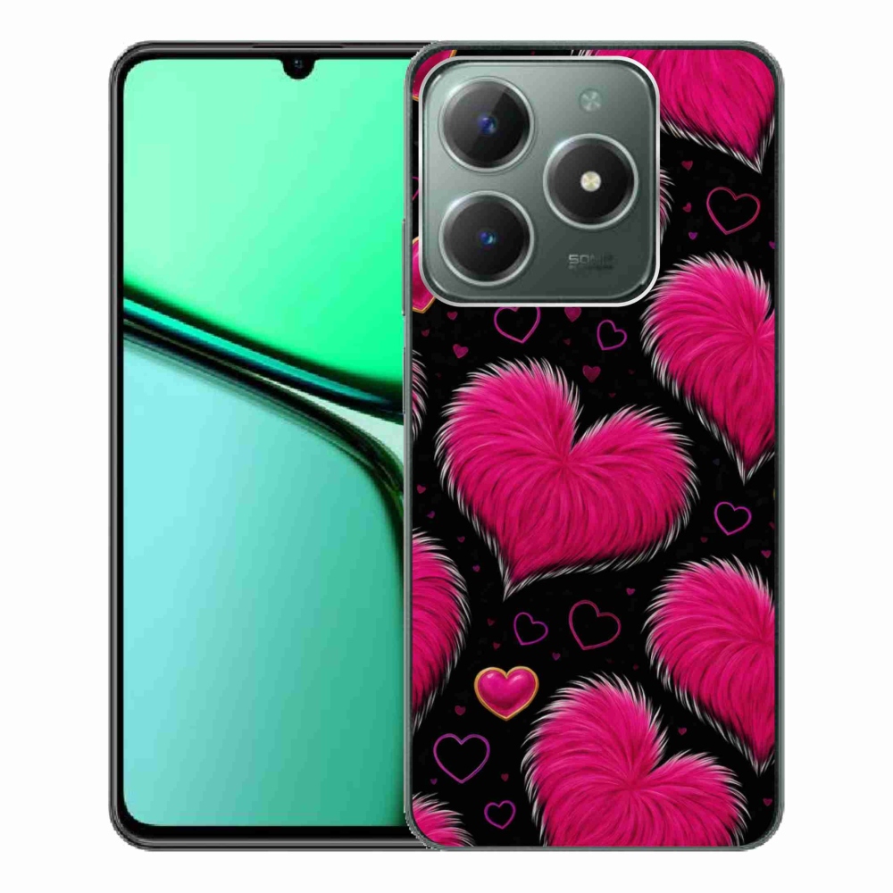 Gelový kryt mmCase na Realme C61 - hebká srdce