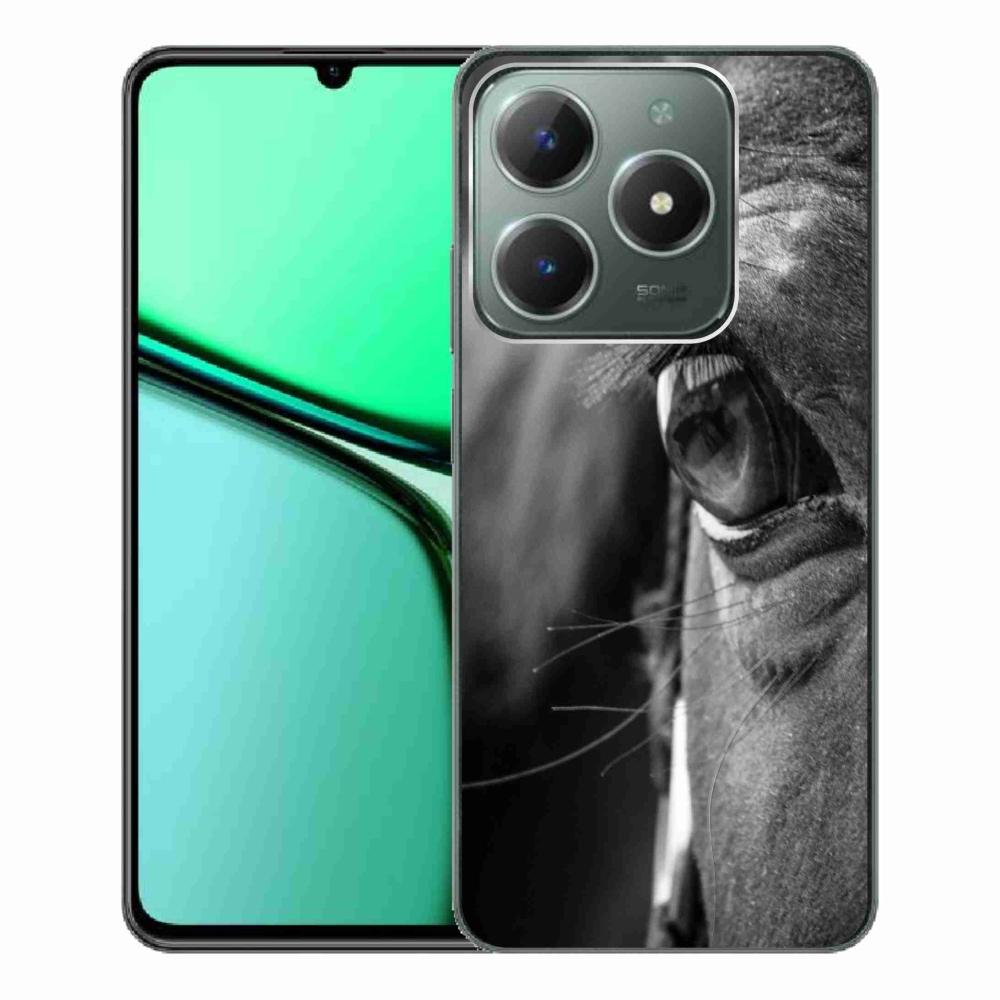 Gelový kryt mmCase na Realme C61 - koňský pohled