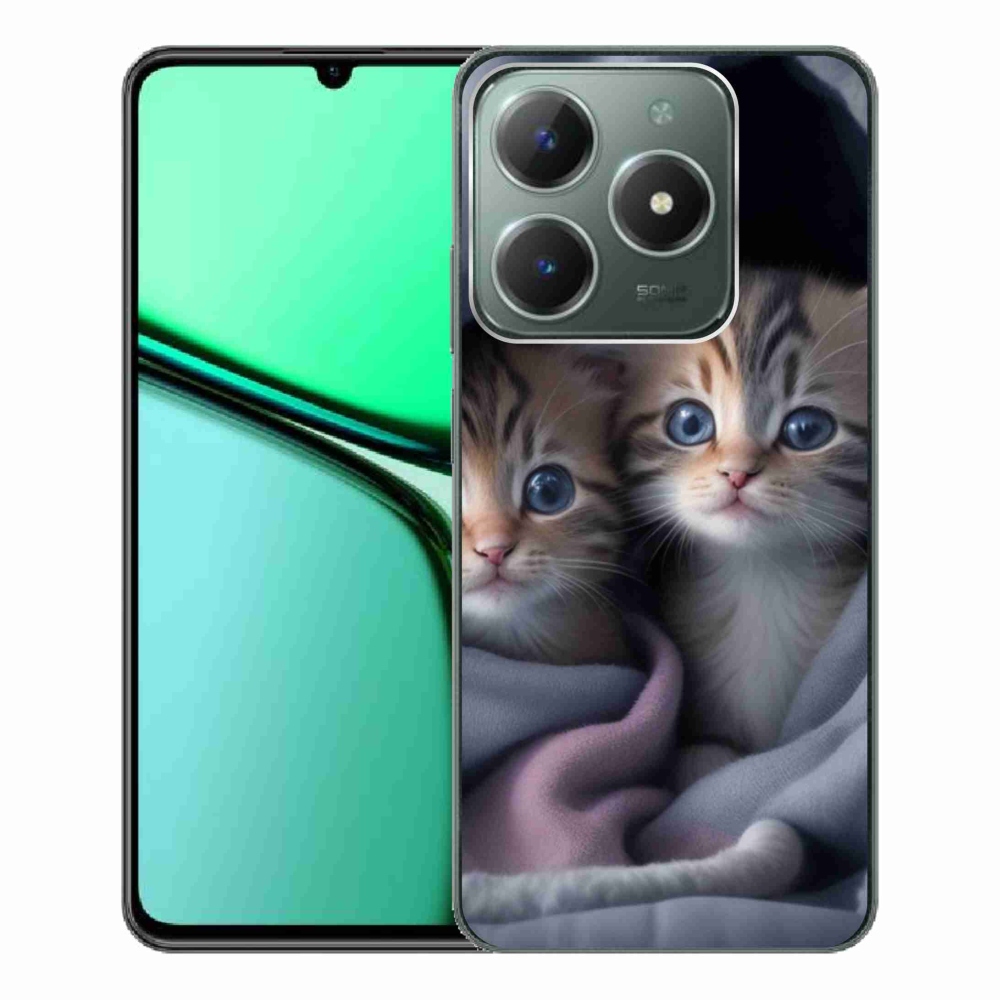 Gelový kryt mmCase na Realme C61 - kočičí duo 2