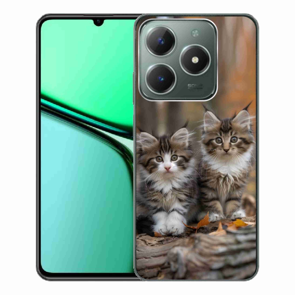 Gelový kryt mmCase na Realme C61 - kočičí duo 3