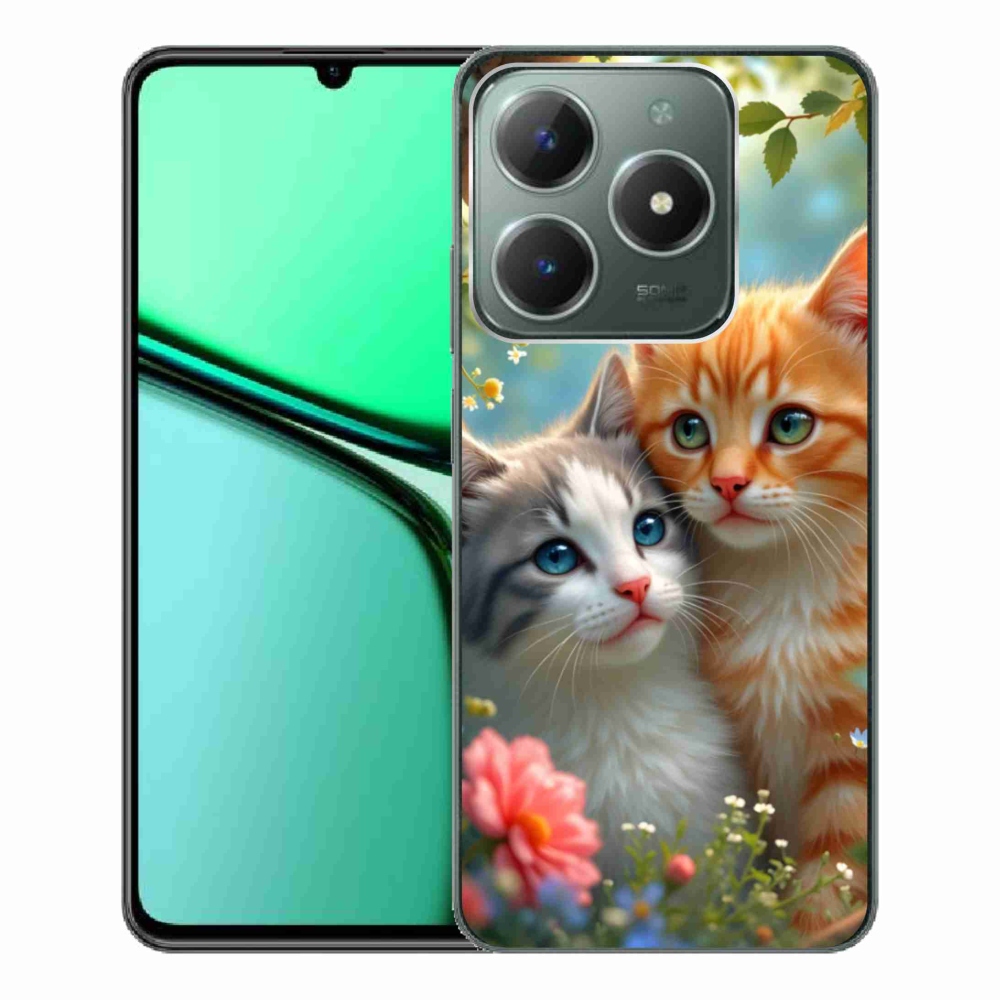 Gelový kryt mmCase na Realme C61 - kočičí láska 2