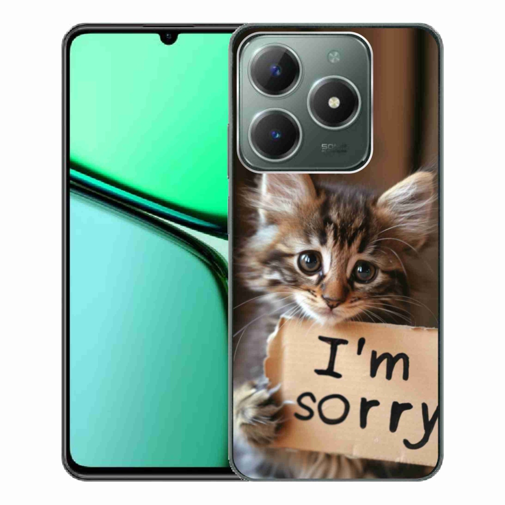 Gelový kryt mmCase na Realme C61 - kočíčí omluva