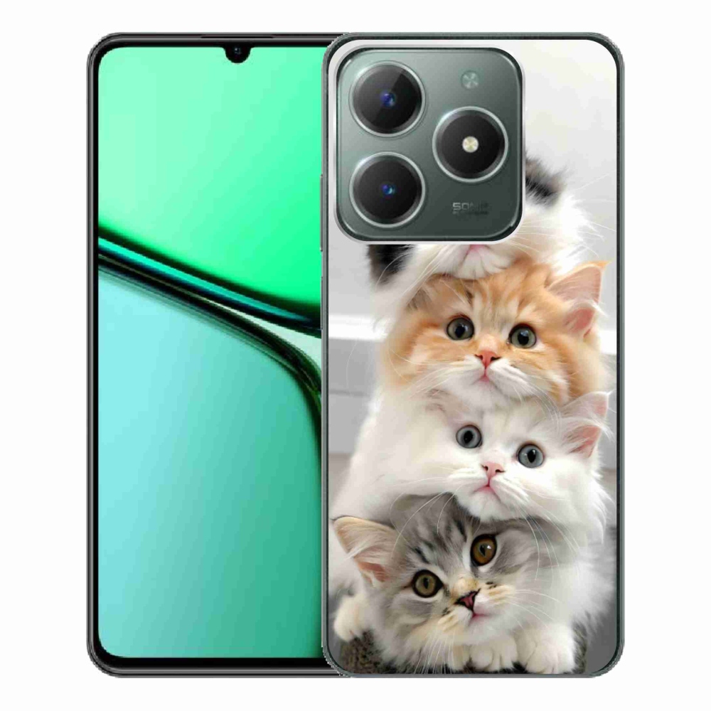 Gelový kryt mmCase na Realme C61 - kočičí parta