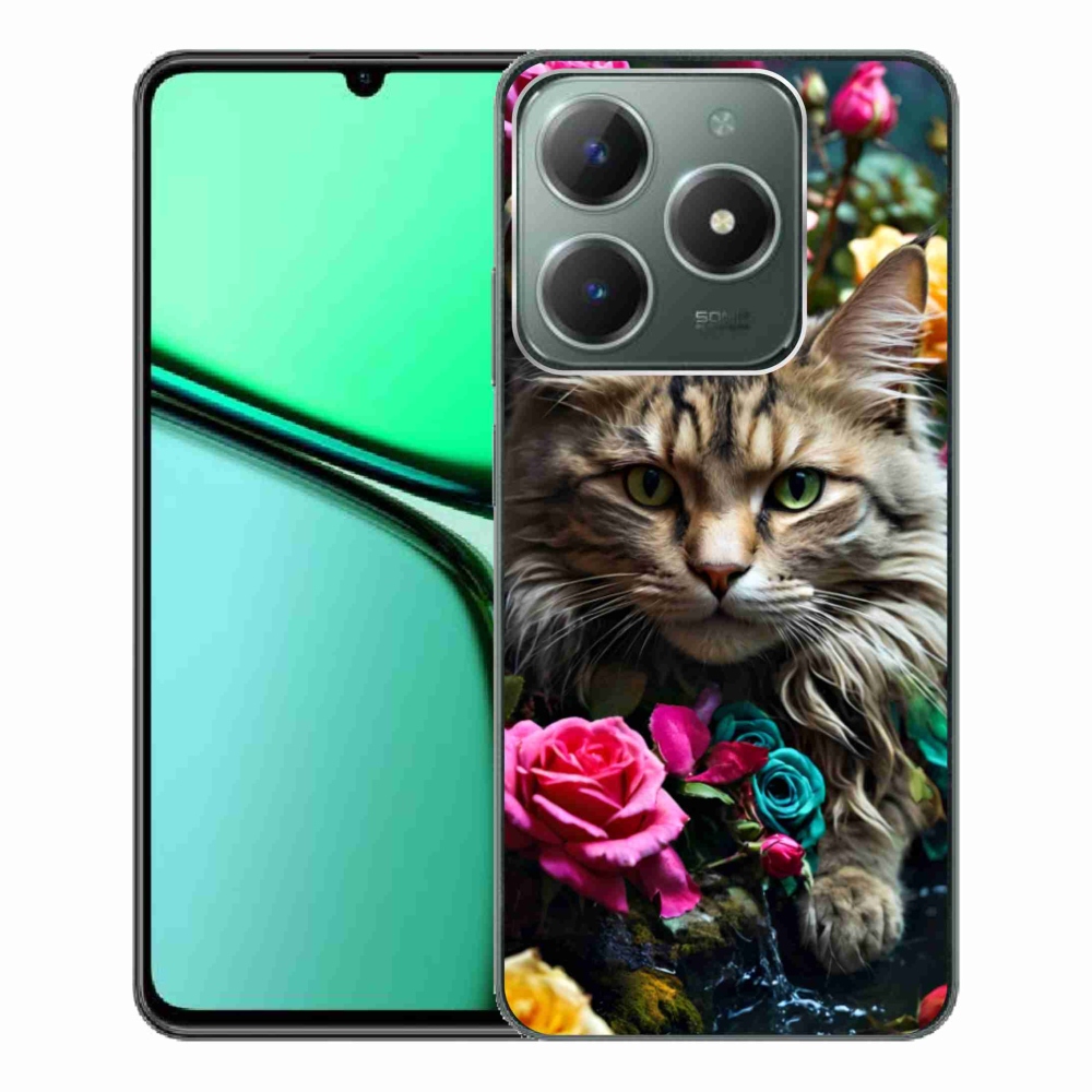 Gelový kryt mmCase na Realme C61 - kočíčí pohled 2