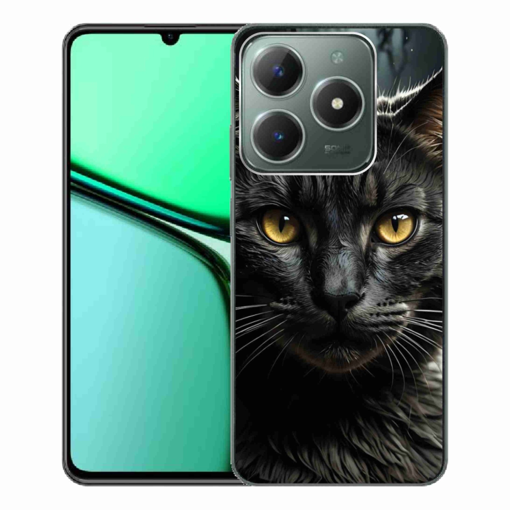 Gelový kryt mmCase na Realme C61 - kočičí pohled 3