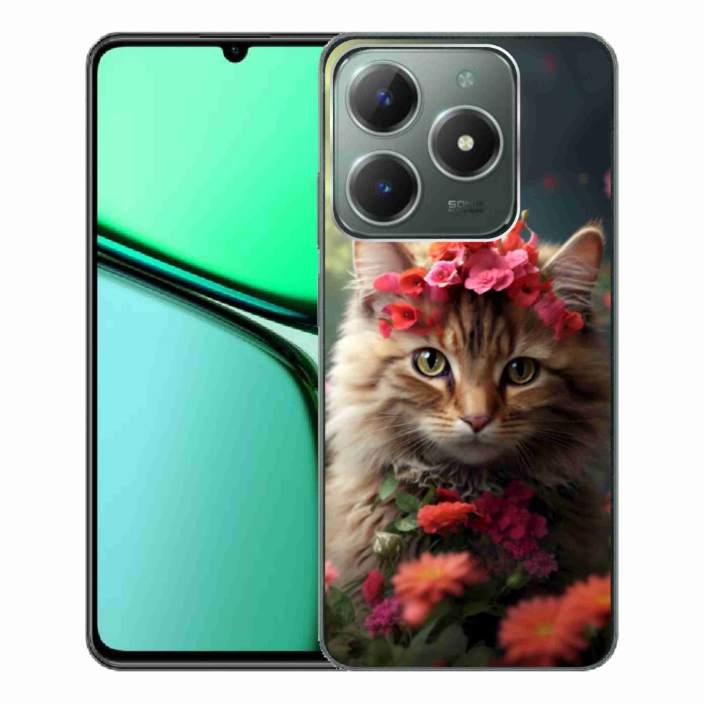 Gelový kryt mmCase na Realme C61 - kočíčí princezna