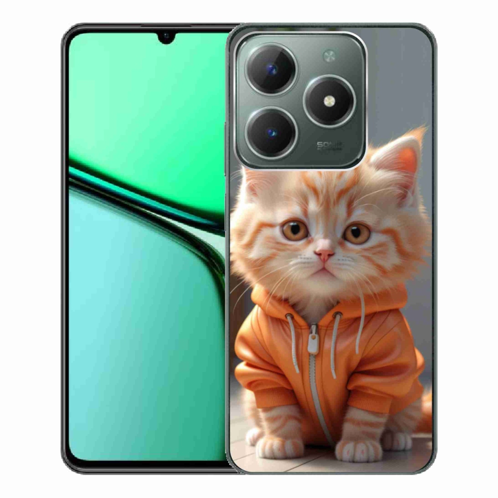Gelový kryt mmCase na Realme C61 - kotě v mikině