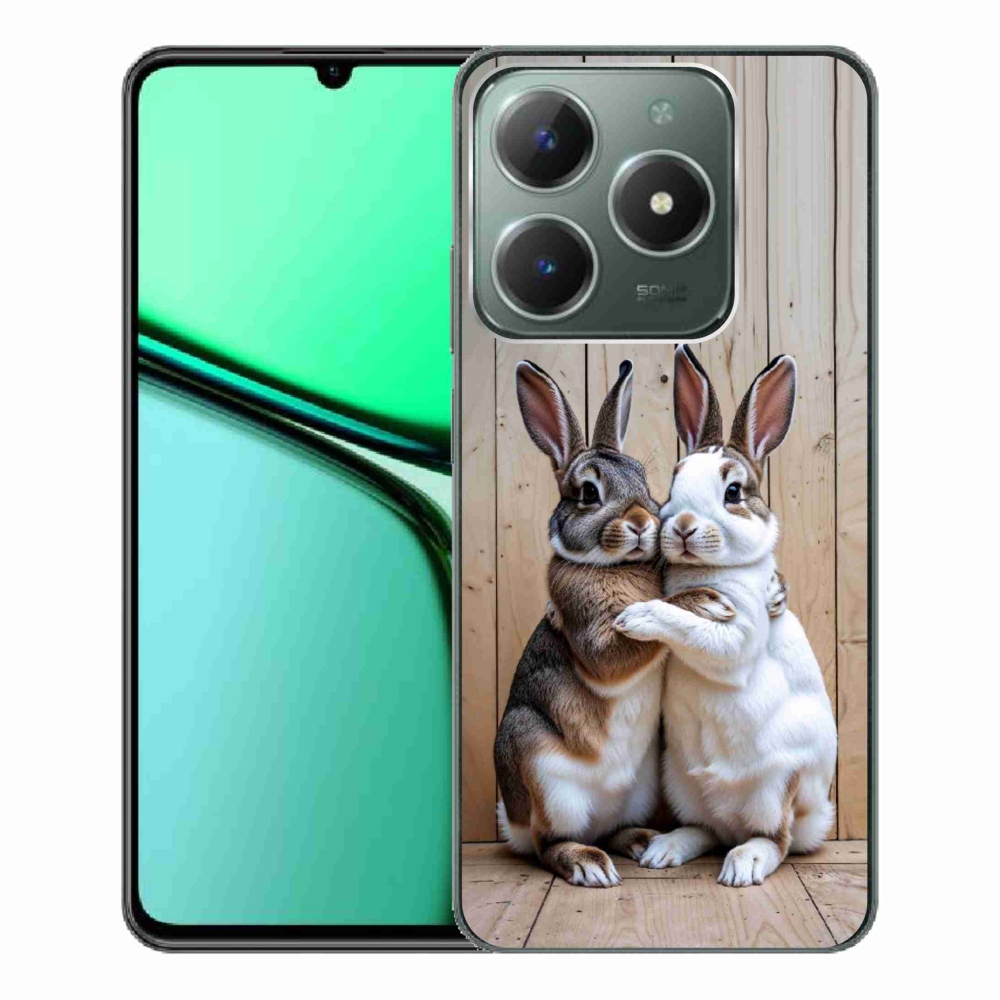 Gelový kryt mmCase na Realme C61 - králičí pár