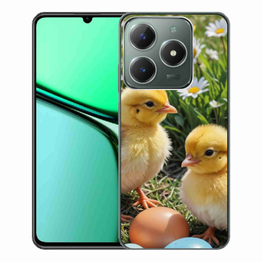 Gelový kryt mmCase na Realme C61 - kuřátka