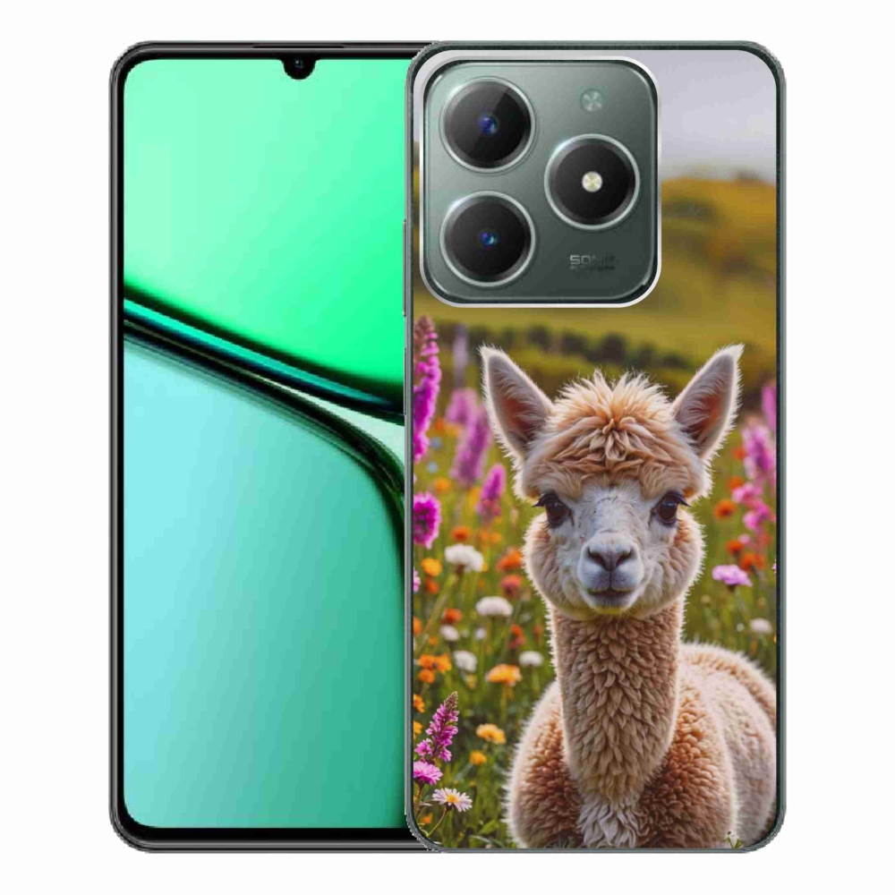 Gelový kryt mmCase na Realme C61 - lama na louce
