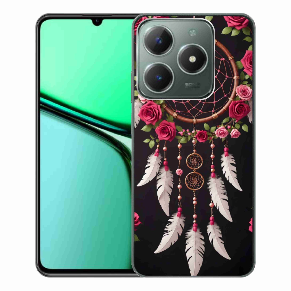 Gelový kryt mmCase na Realme C61 - lapač snů s růžemi