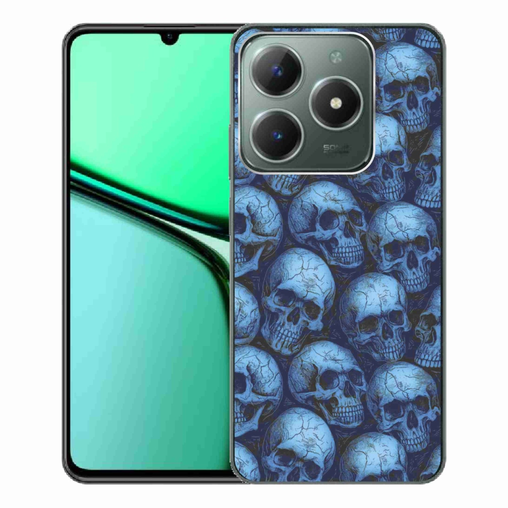 Gelový kryt mmCase na Realme C61 - lebky