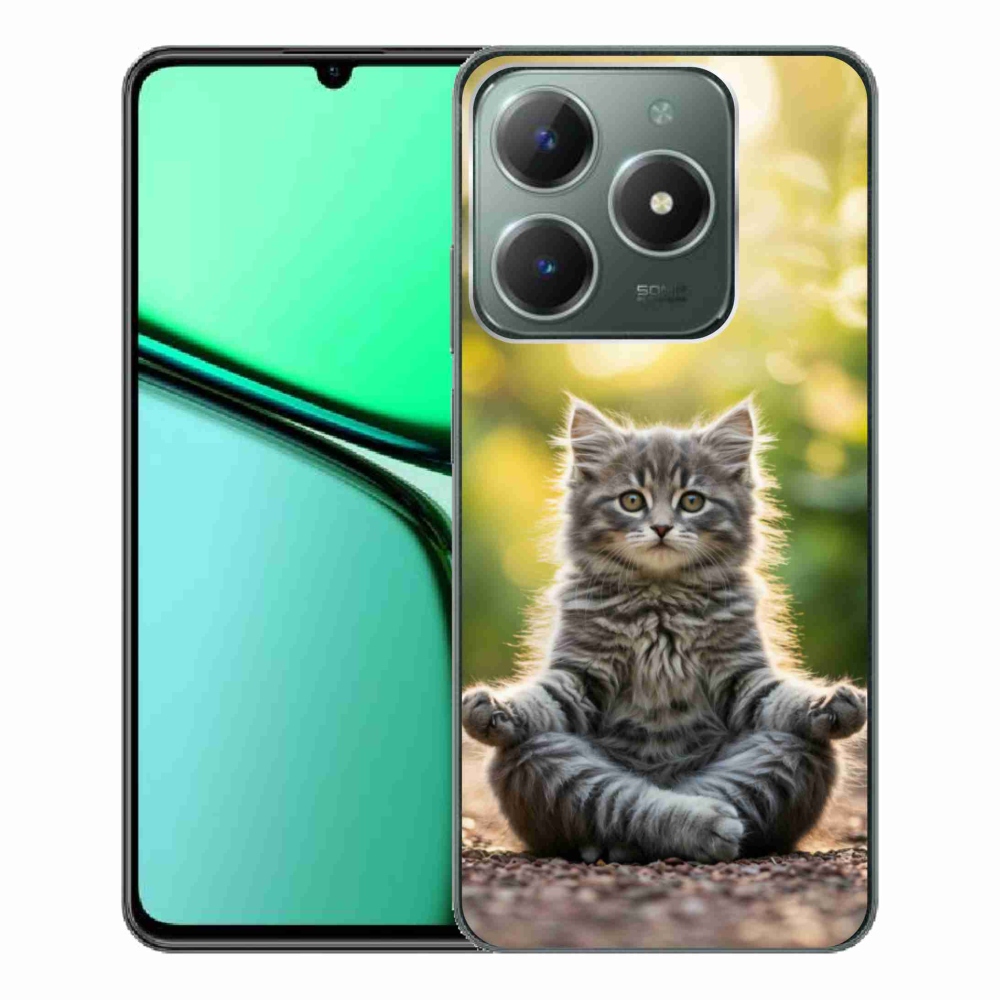 Gelový kryt mmCase na Realme C61 - meditující kotě