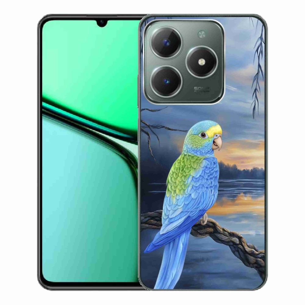 Gelový kryt mmCase na Realme C61 - modrý papoušek