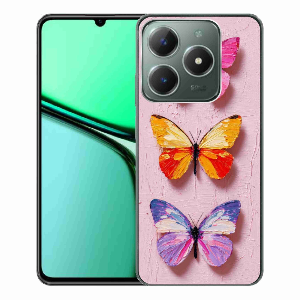Gelový kryt mmCase na Realme C61 - motýlí trojice