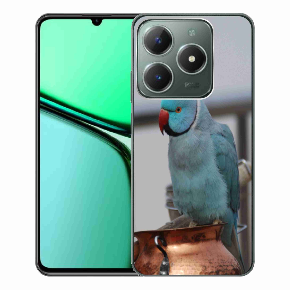 Gelový kryt mmCase na Realme C61 - papoušek alexandr modrý