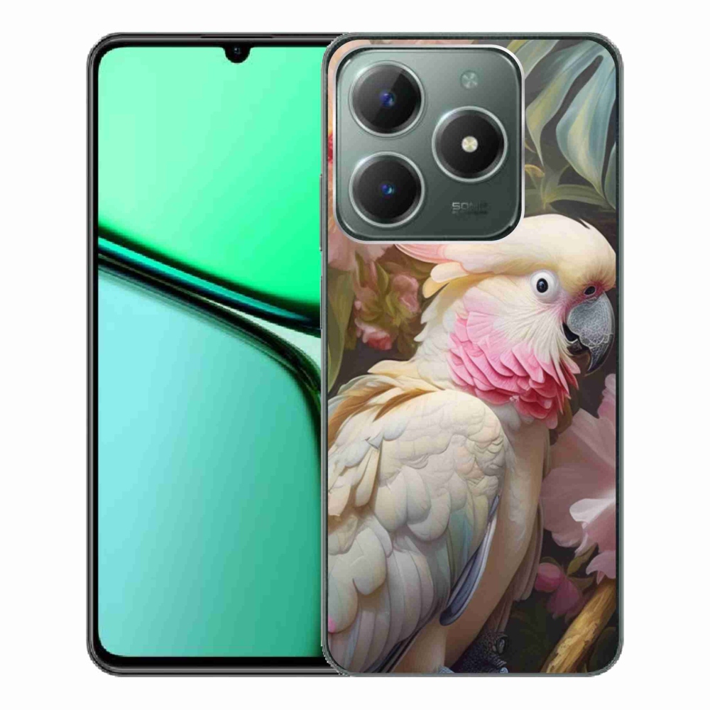 Gelový kryt mmCase na Realme C61 - papoušek kakadu růžový 2