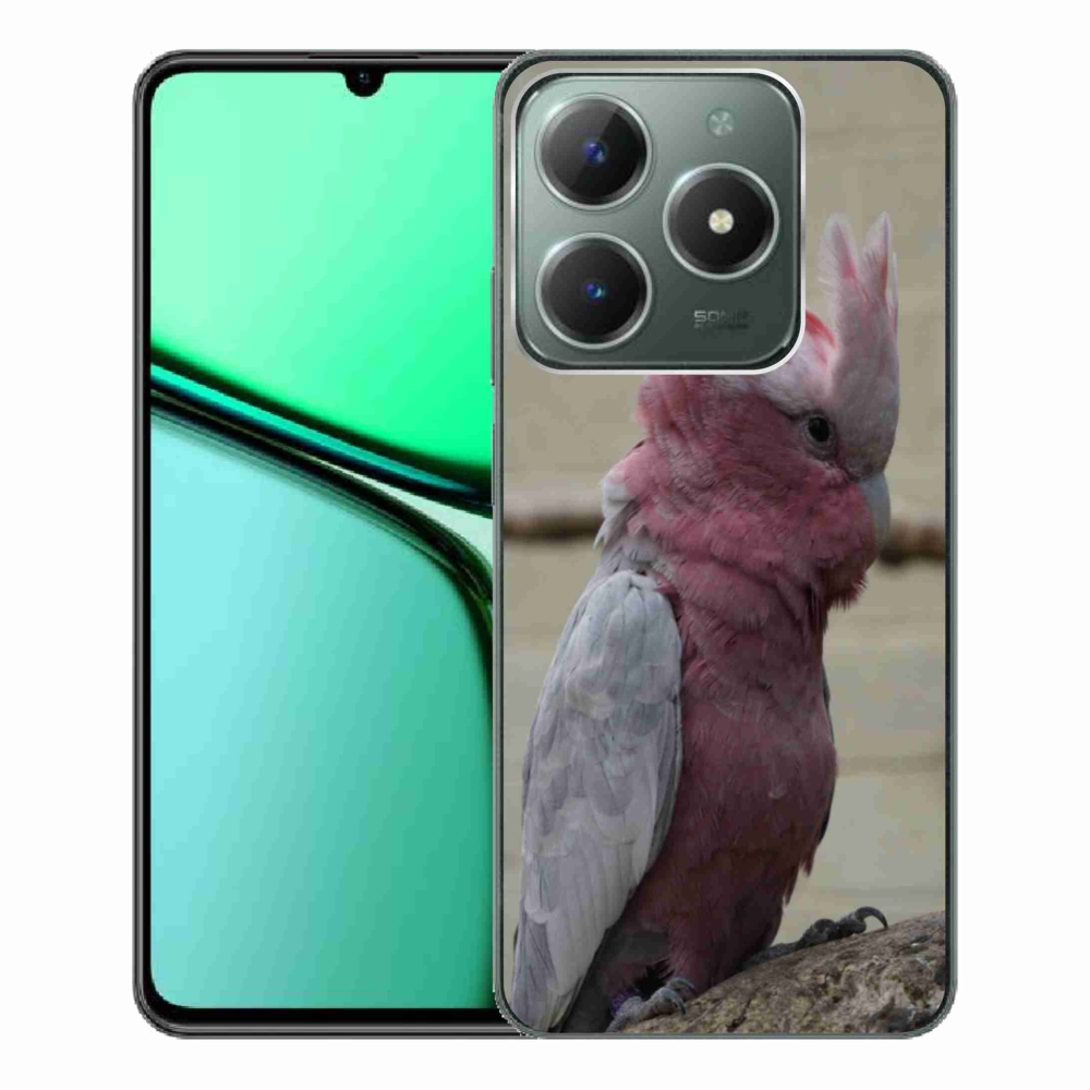 Gelový kryt mmCase na Realme C61 - papoušek kakadu růžový
