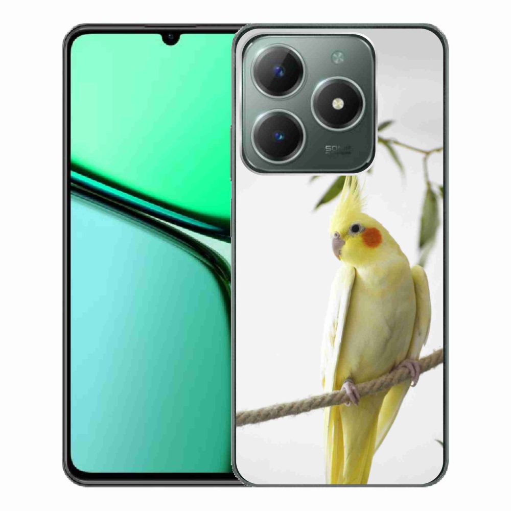 Gelový kryt mmCase na Realme C61 - papoušek korela chocholatá