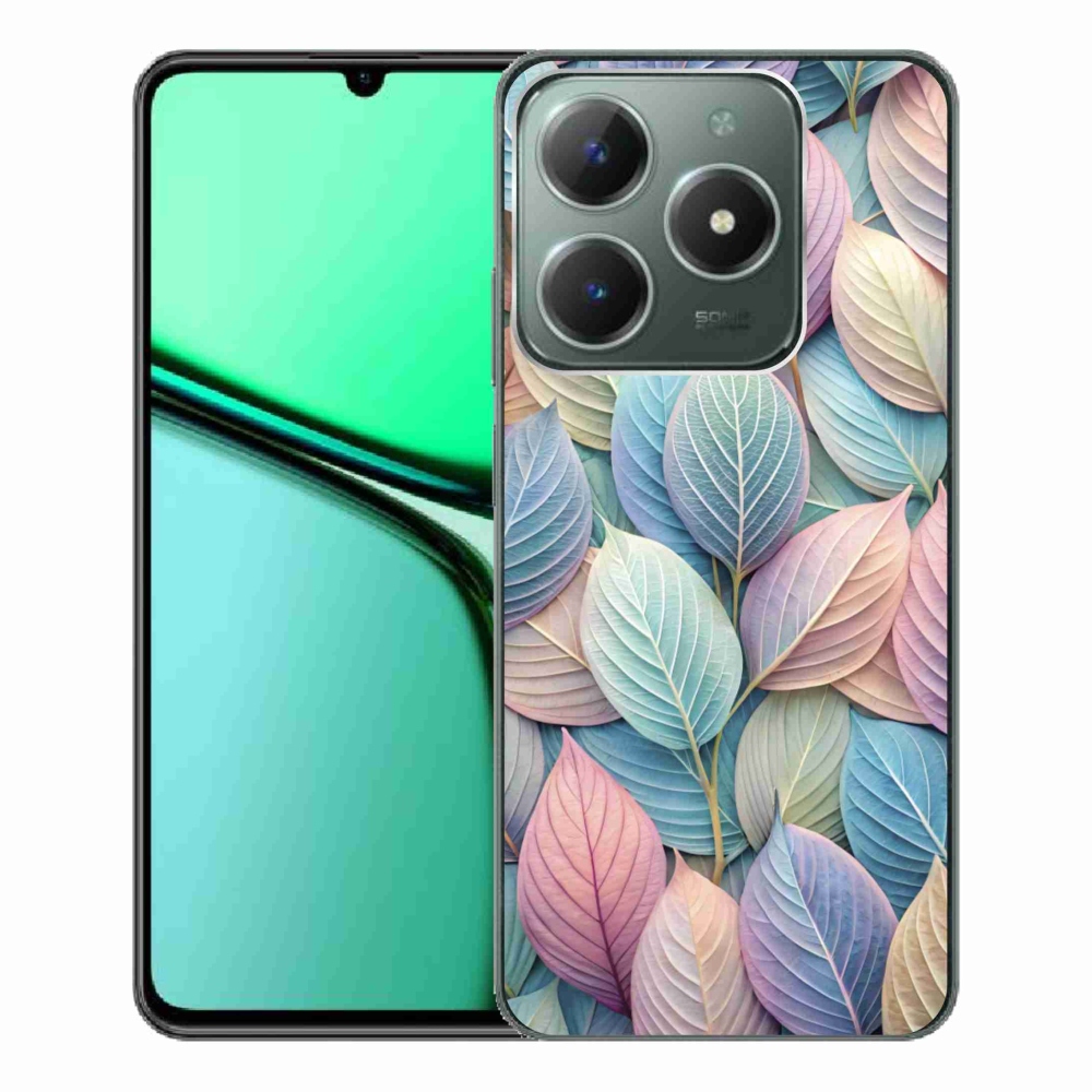 Gelový kryt mmCase na Realme C61 - pastelové listy