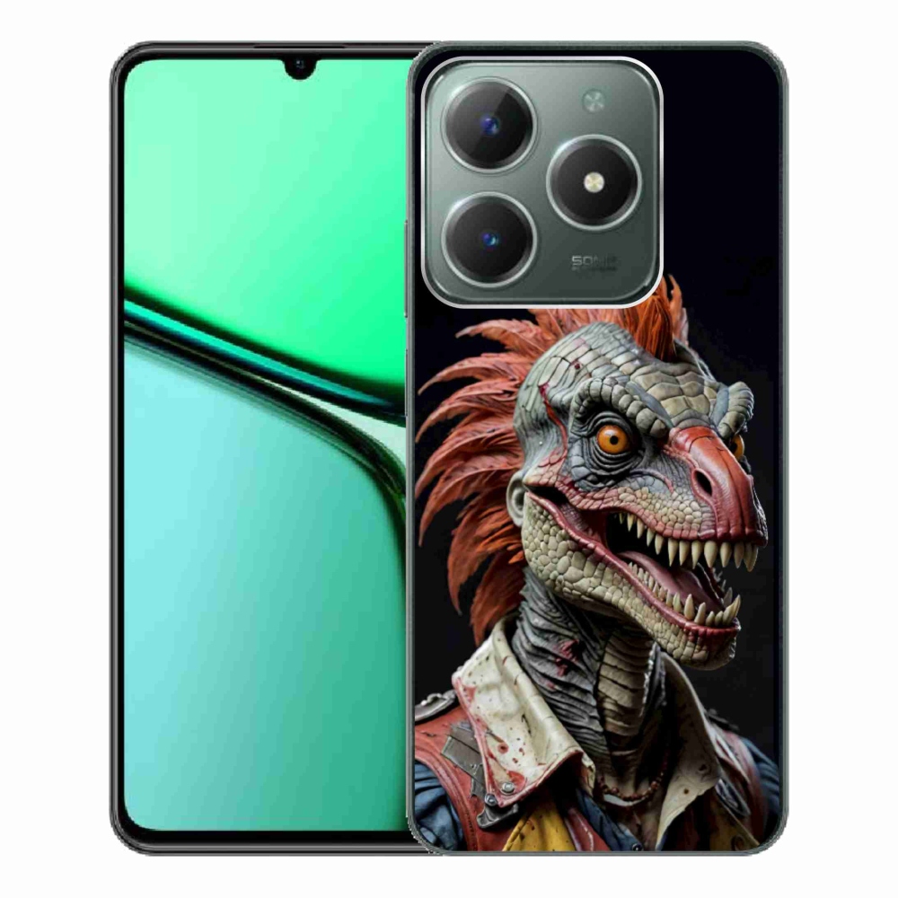 Gelový kryt mmCase na Realme C61 - punk dinosaurus