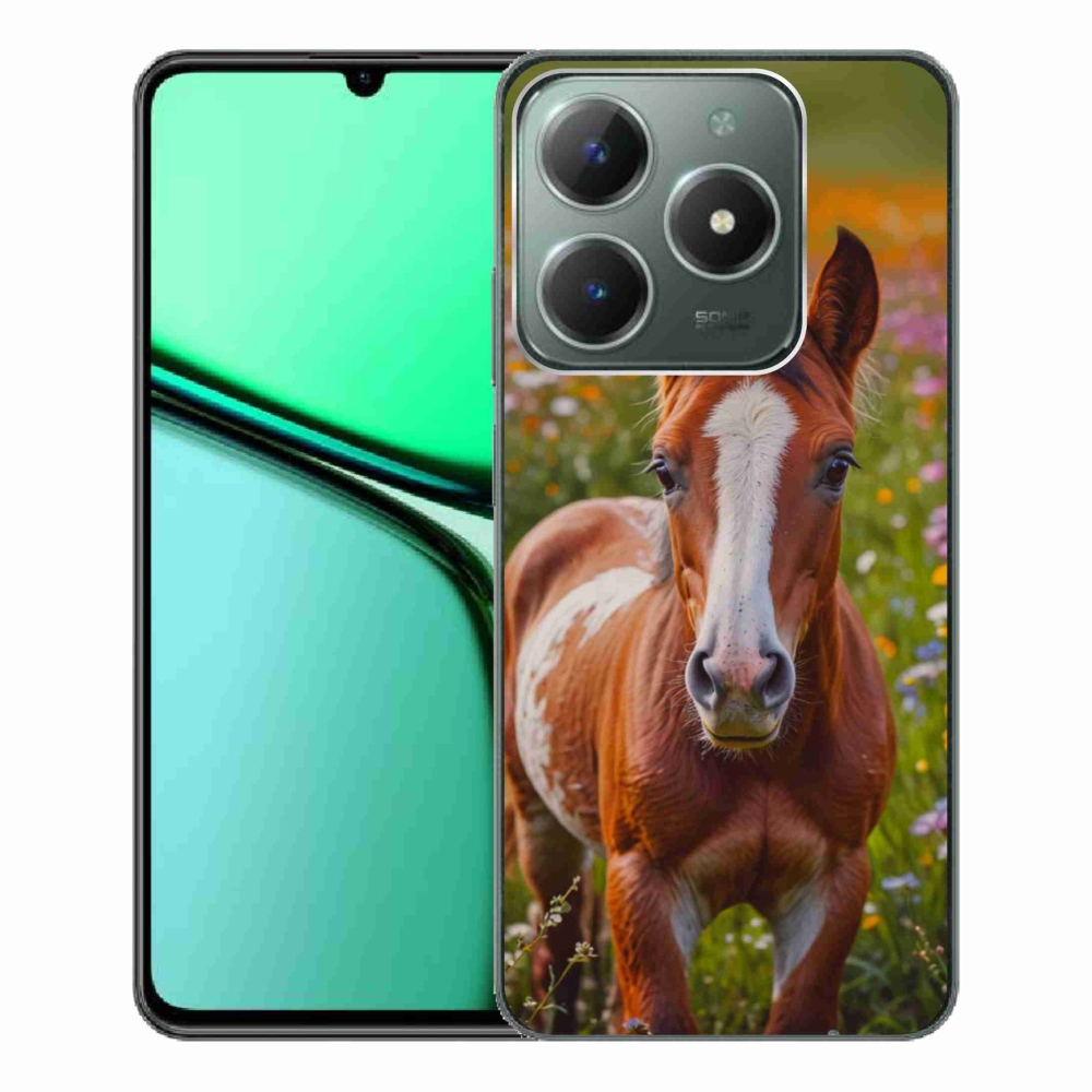 Gelový kryt mmCase na Realme C61 - roztomilé hříbě