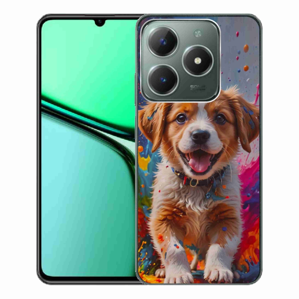 Gelový kryt mmCase na Realme C61 - roztomilé štěně 3