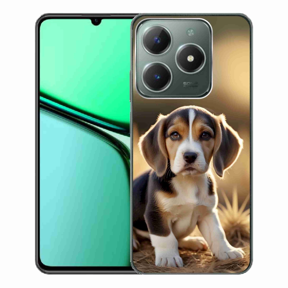Gelový kryt mmCase na Realme C61 - roztomilý bígl