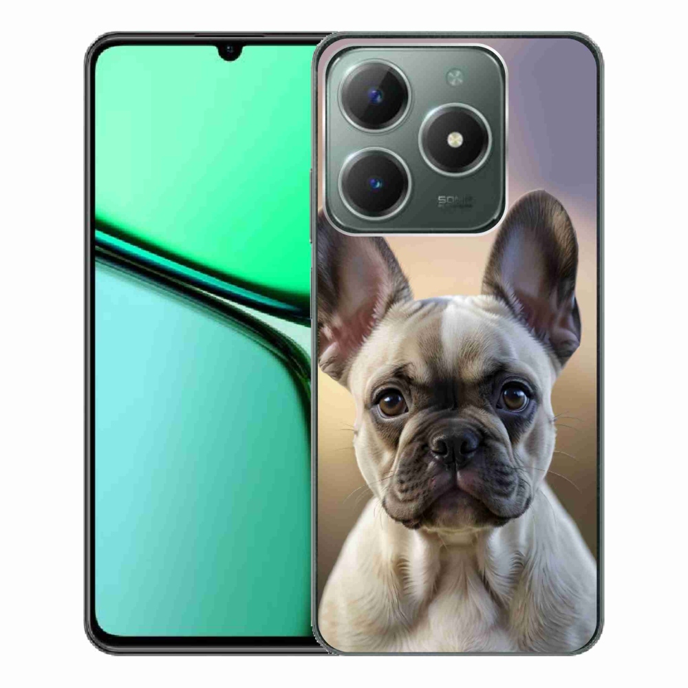 Gelový kryt mmCase na Realme C61 - roztomilý francouzský buldoček