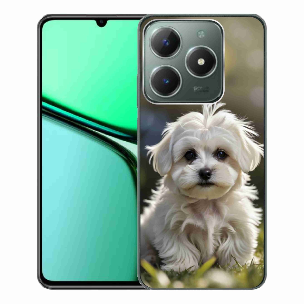 Gelový kryt mmCase na Realme C61 - roztomilý maltézský psík