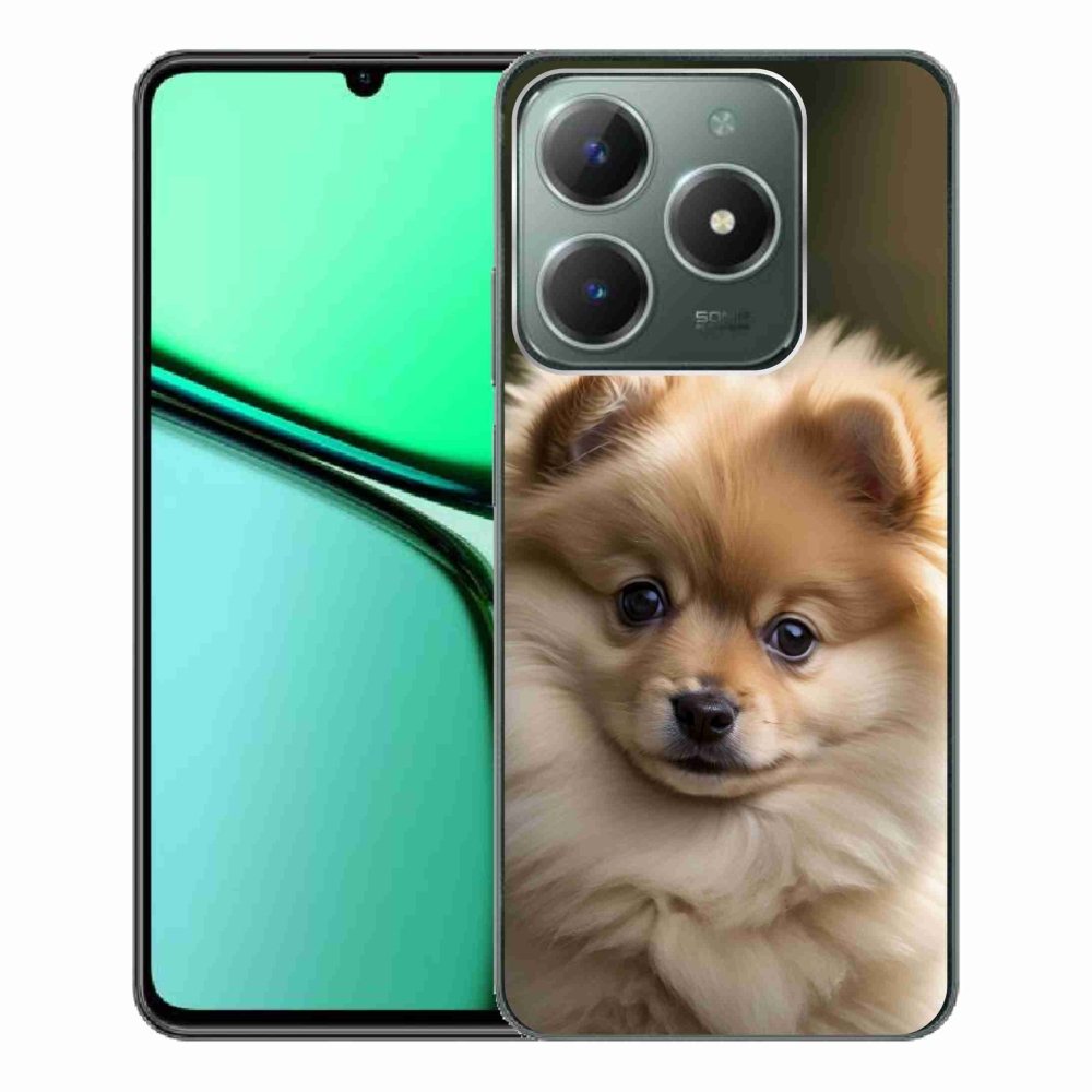 Gelový kryt mmCase na Realme C61 - roztomilý pomeranian 2