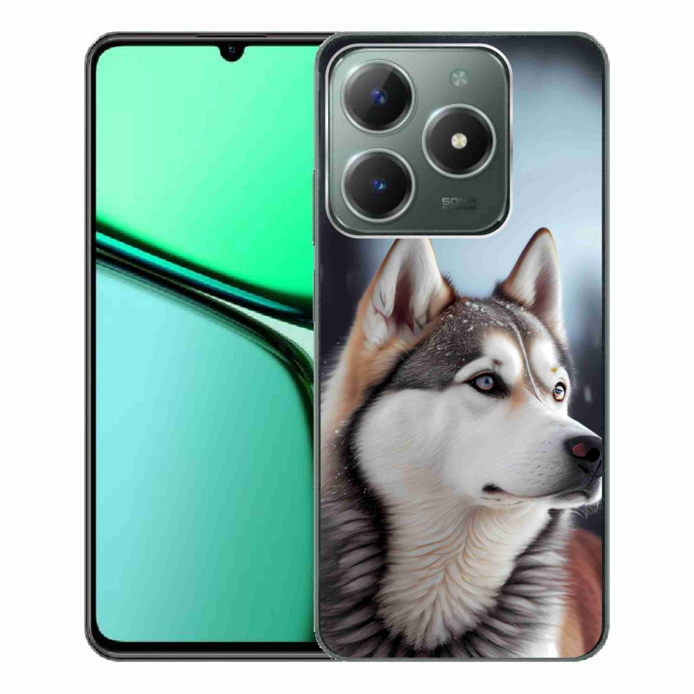 Gelový kryt mmCase na Realme C61 - sibiřský husky