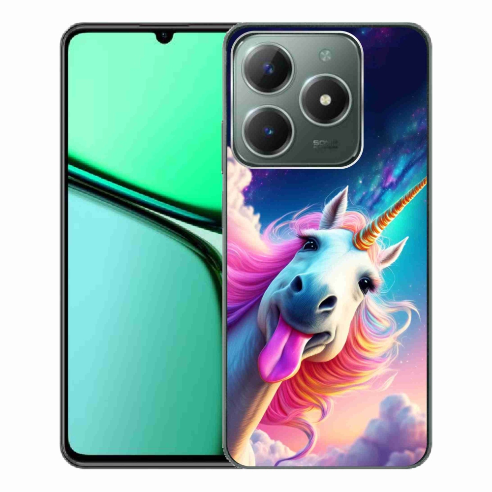 Gelový kryt mmCase na Realme C61 - šílený jednorožec