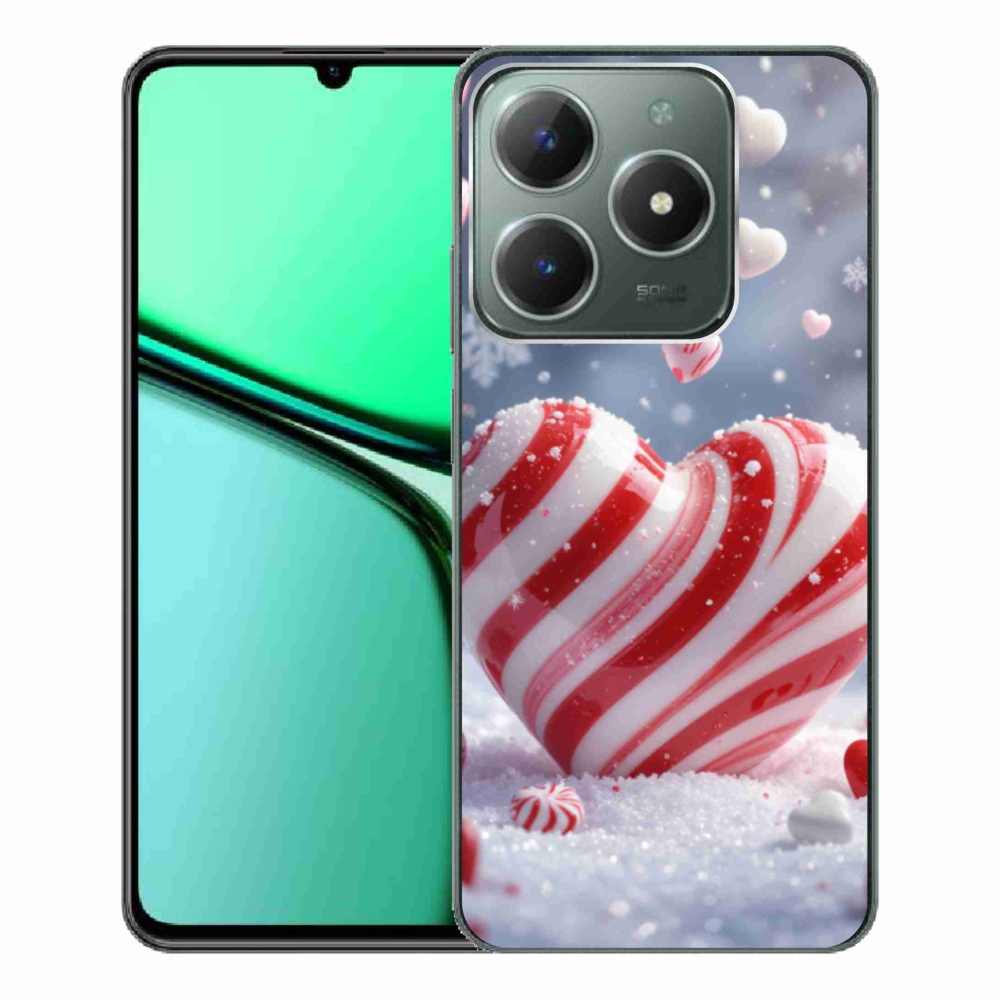 Gelový kryt mmCase na Realme C61 - sladké srdce