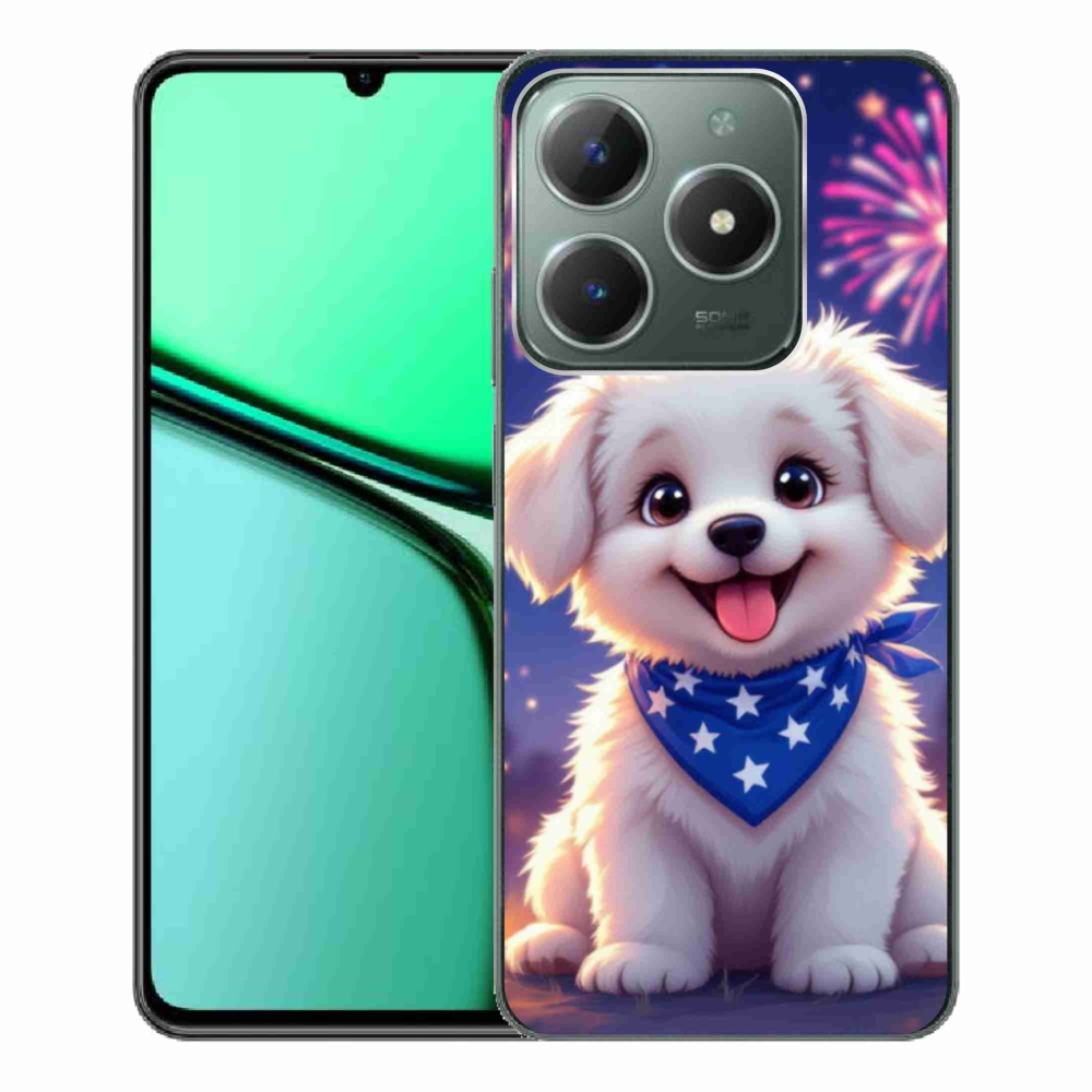 Gelový kryt mmCase na Realme C61 - slavnostní štěně