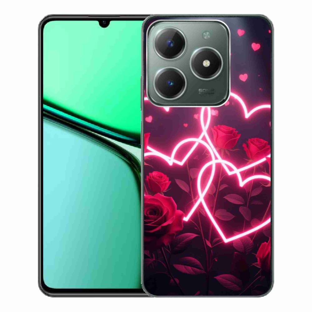 Gelový kryt mmCase na Realme C61 - srdce lásky