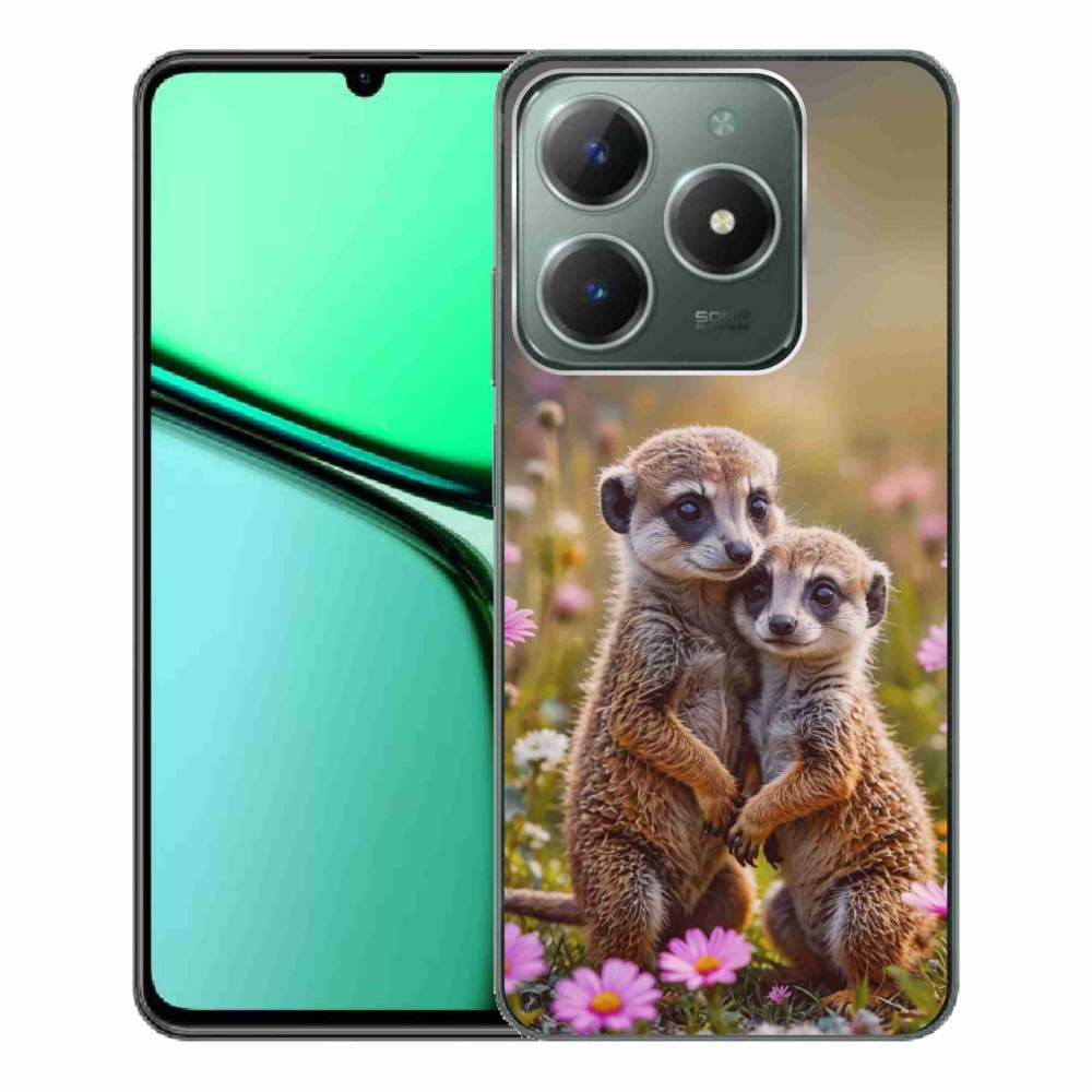 Gelový kryt mmCase na Realme C61 - surikatí duo