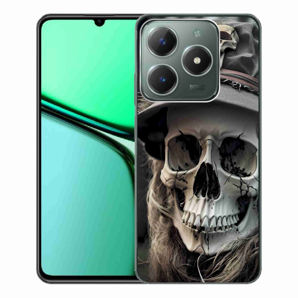 Gelový kryt mmCase na Realme C61 - temná lebka