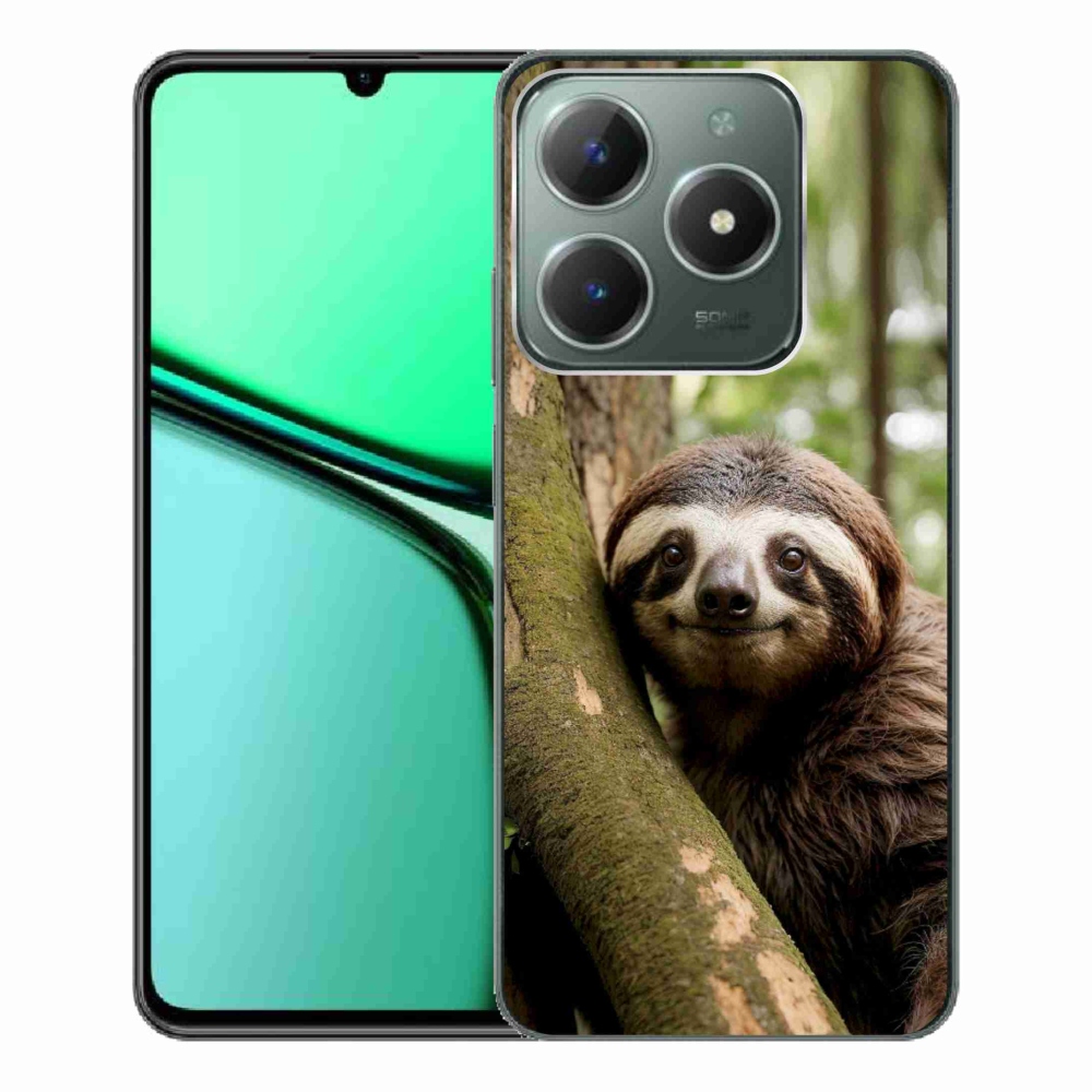 Gelový kryt mmCase na Realme C61 - usměvavý lenochod