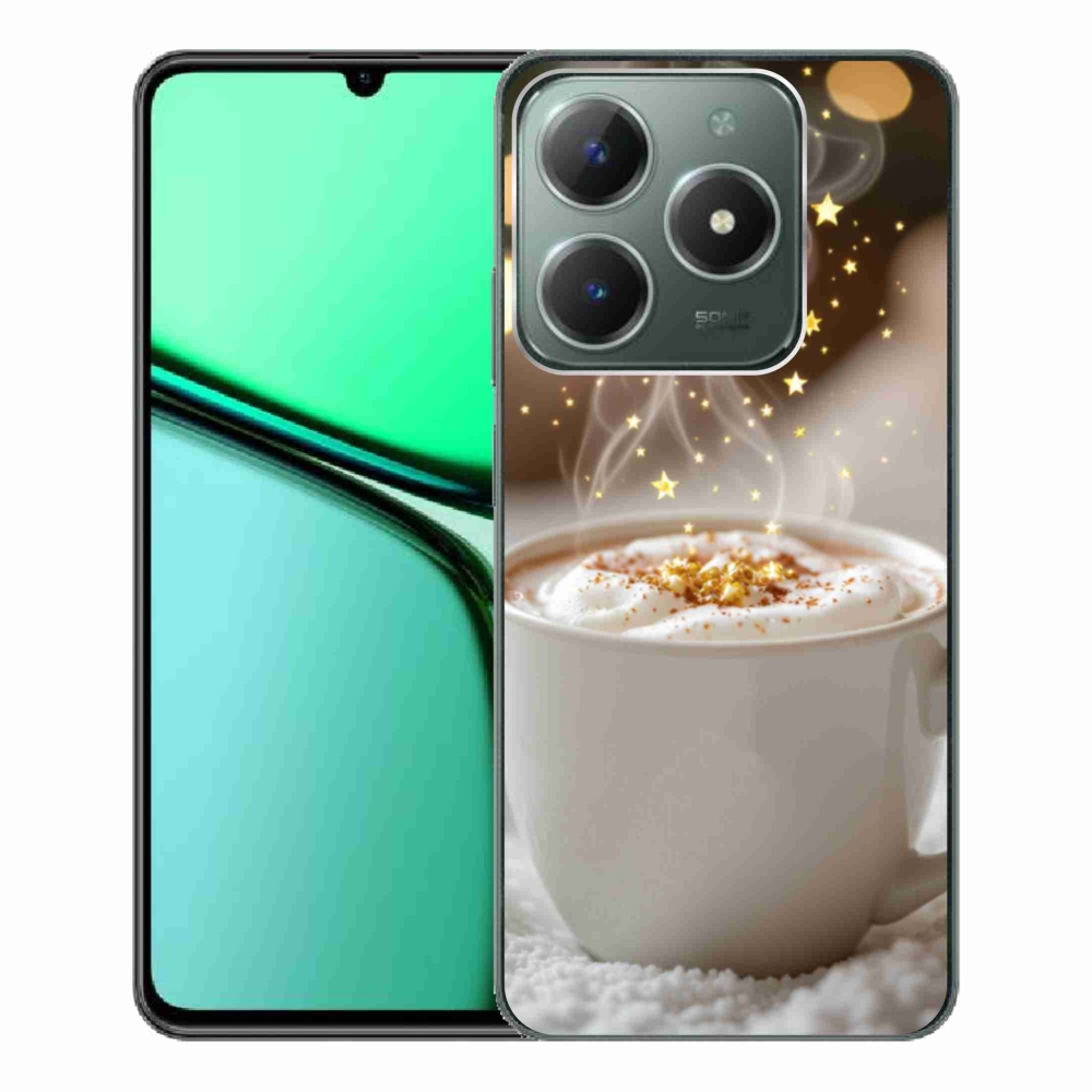 Gelový kryt mmCase na Realme C61 - vánoční horký nápoj