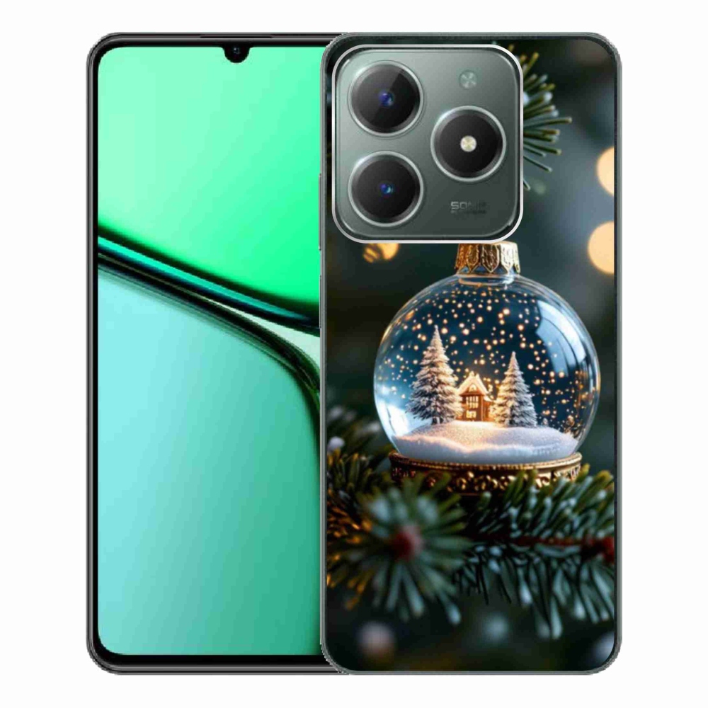 Gelový kryt mmCase na Realme C61 - vánoční koule 2