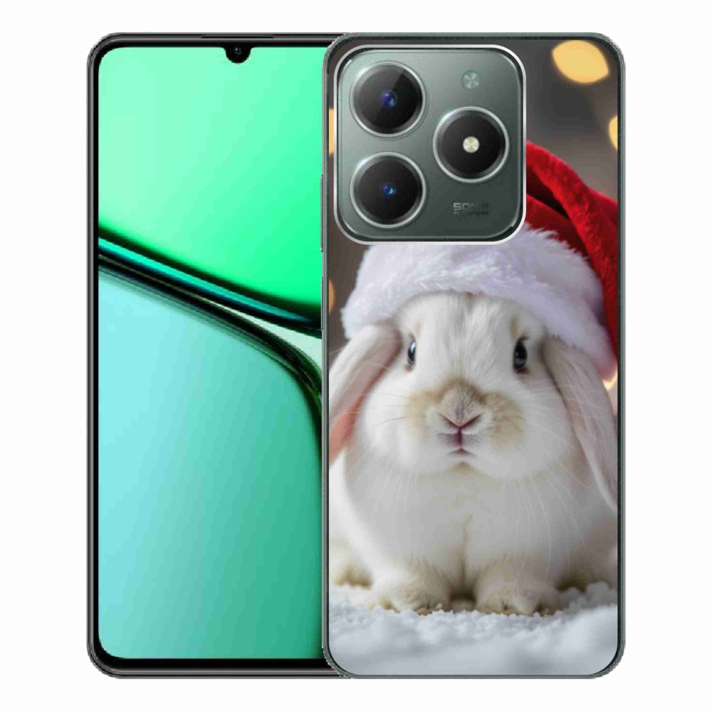 Gelový kryt mmCase na Realme C61 - vánoční králík