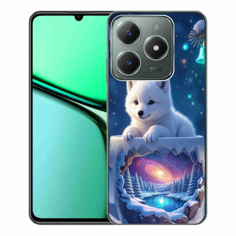 Gelový kryt mmCase na Realme C61 - vánoční štěně