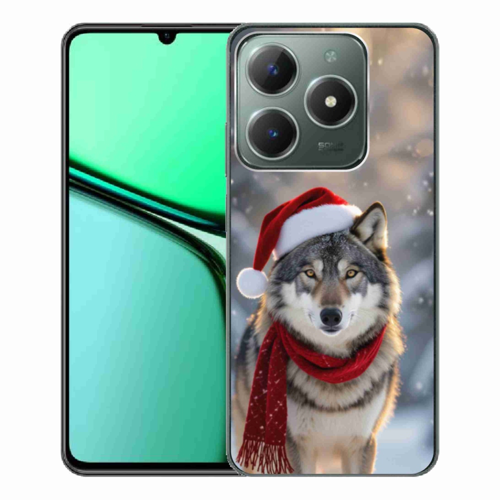 Gelový kryt mmCase na Realme C61 - vánoční vlk