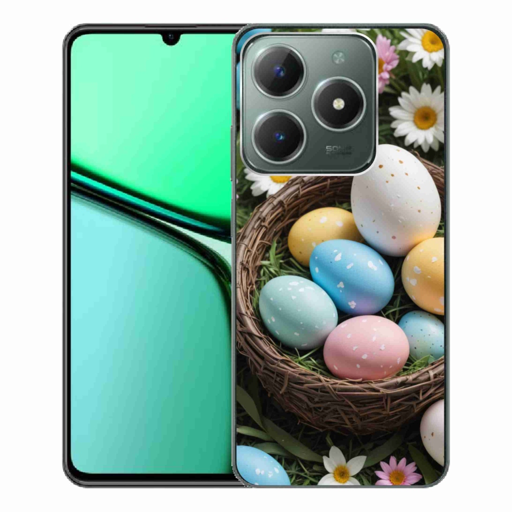 Gelový kryt mmCase na Realme C61 - velikonoční vajíčka 2