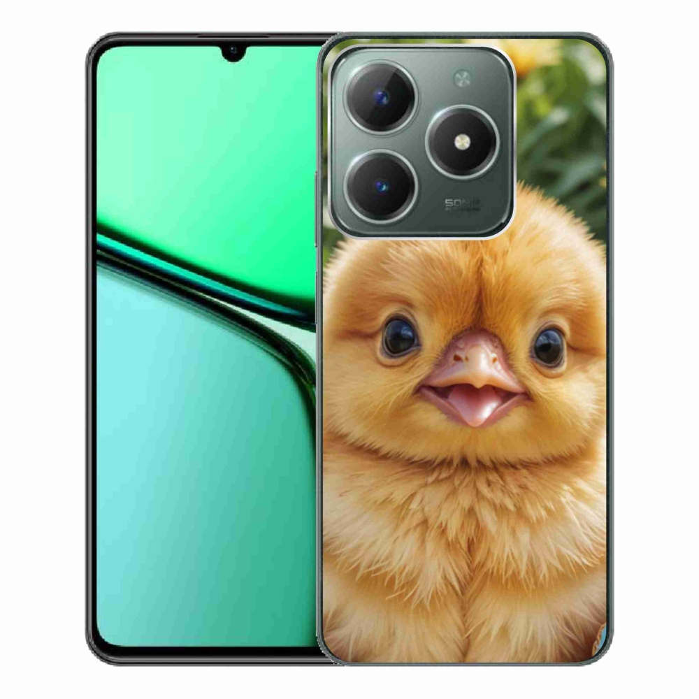 Gelový kryt mmCase na Realme C61 - veselé kuřátko
