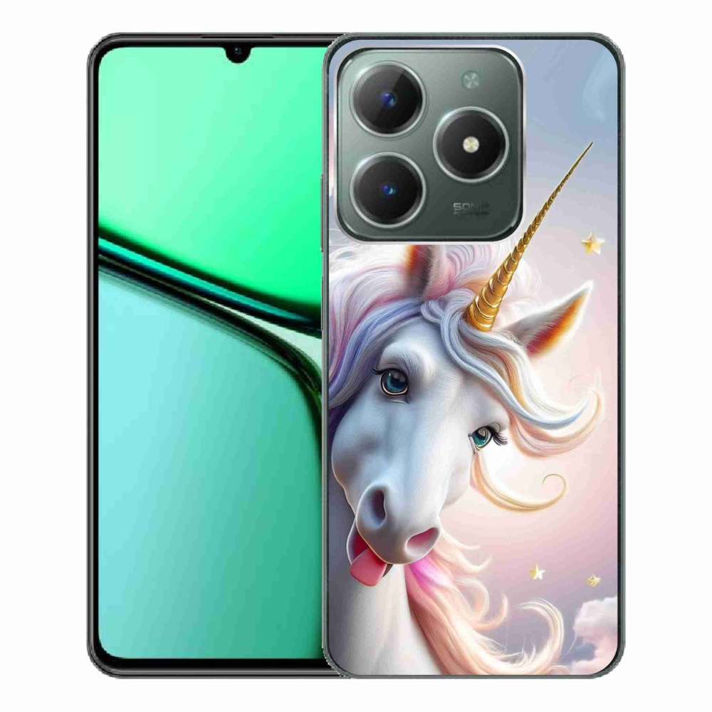 Gelový kryt mmCase na Realme C61 - veselý jednorožec